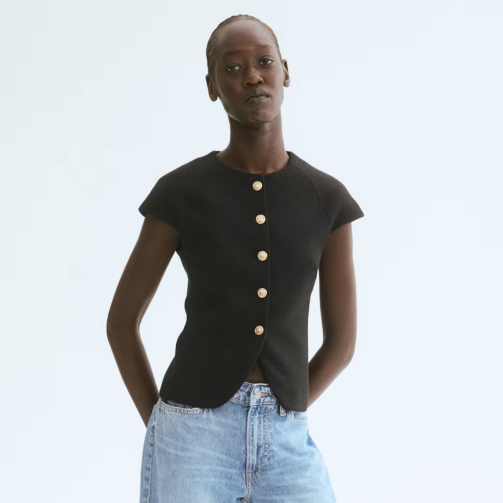 H&M Button-Front Top NWOT